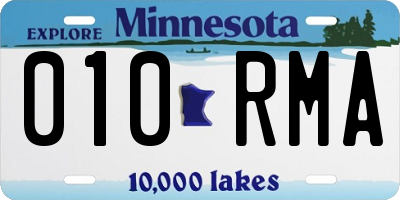 MN license plate 010RMA