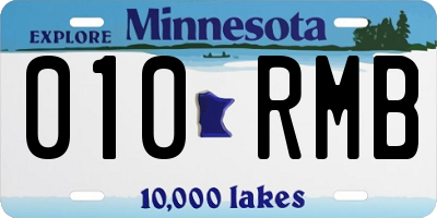 MN license plate 010RMB