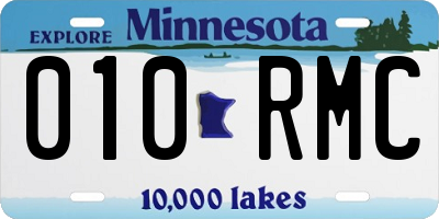 MN license plate 010RMC