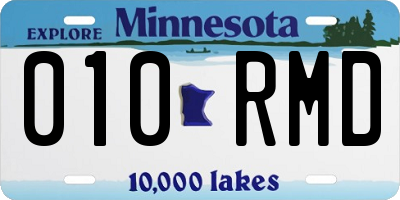 MN license plate 010RMD