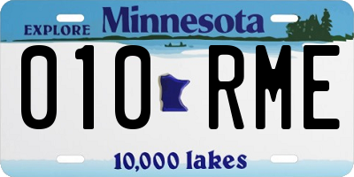 MN license plate 010RME