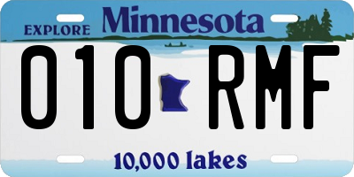MN license plate 010RMF