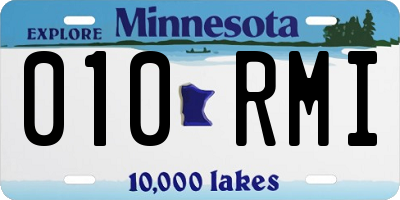 MN license plate 010RMI