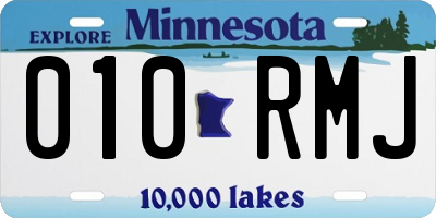 MN license plate 010RMJ