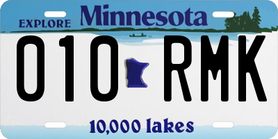 MN license plate 010RMK