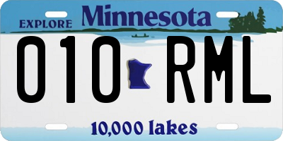 MN license plate 010RML