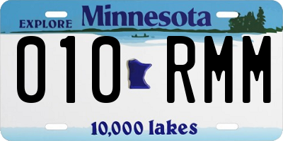 MN license plate 010RMM