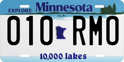 MN license plate 010RMO
