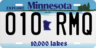 MN license plate 010RMQ