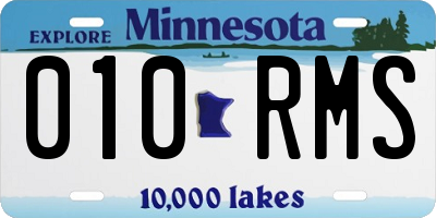 MN license plate 010RMS