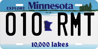 MN license plate 010RMT