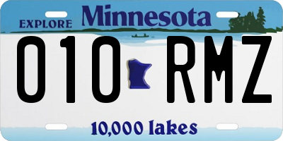 MN license plate 010RMZ