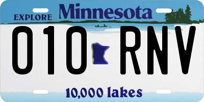 MN license plate 010RNV