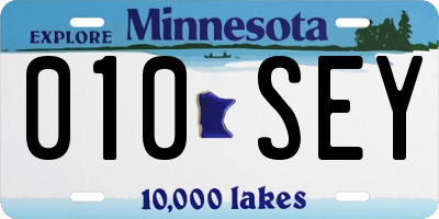 MN license plate 010SEY