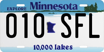 MN license plate 010SFL