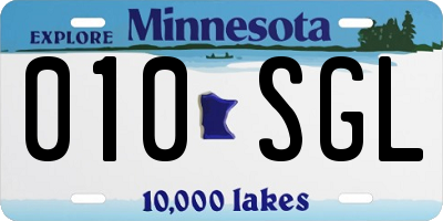 MN license plate 010SGL