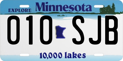 MN license plate 010SJB