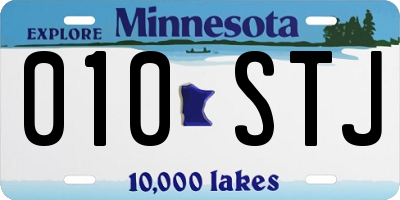 MN license plate 010STJ