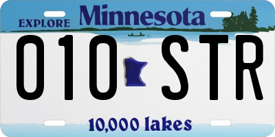 MN license plate 010STR