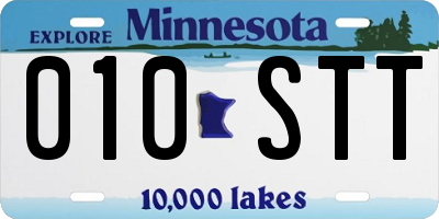 MN license plate 010STT