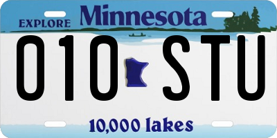 MN license plate 010STU