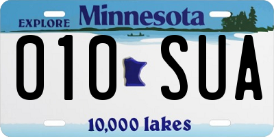 MN license plate 010SUA
