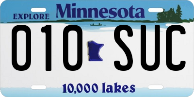 MN license plate 010SUC