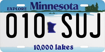 MN license plate 010SUJ