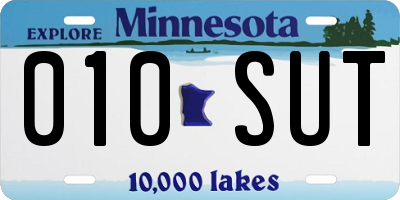 MN license plate 010SUT