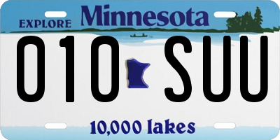 MN license plate 010SUU