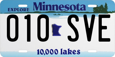 MN license plate 010SVE