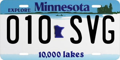 MN license plate 010SVG