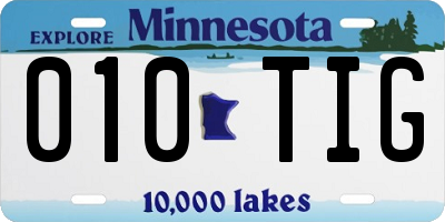 MN license plate 010TIG