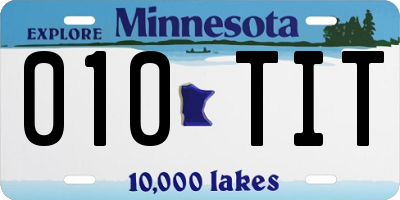 MN license plate 010TIT