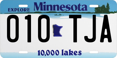 MN license plate 010TJA