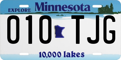MN license plate 010TJG