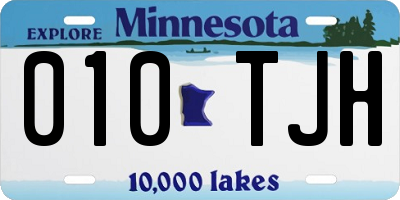MN license plate 010TJH