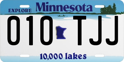 MN license plate 010TJJ