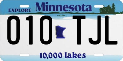 MN license plate 010TJL