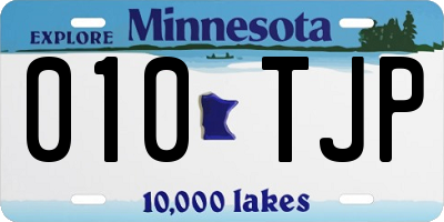 MN license plate 010TJP