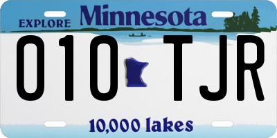 MN license plate 010TJR