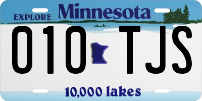 MN license plate 010TJS