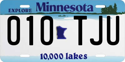 MN license plate 010TJU