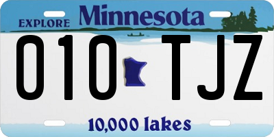 MN license plate 010TJZ