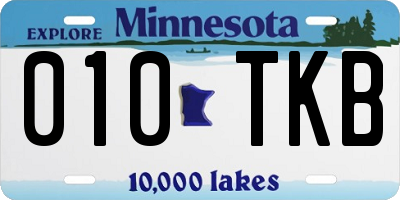 MN license plate 010TKB