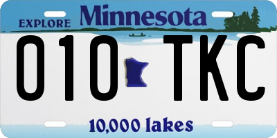 MN license plate 010TKC