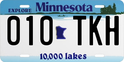 MN license plate 010TKH