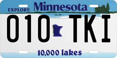 MN license plate 010TKI
