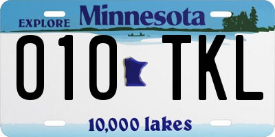MN license plate 010TKL