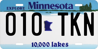MN license plate 010TKN